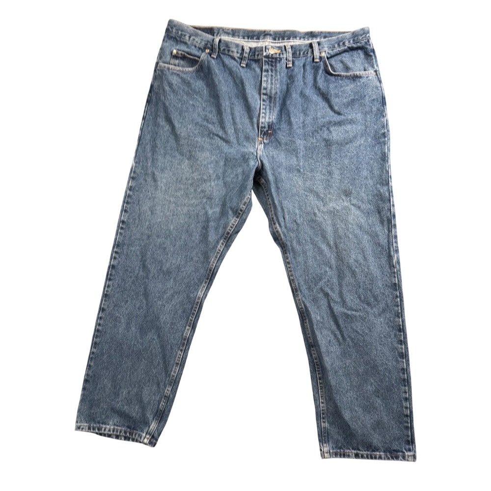 Wrangler‎ Relaxed Fit Jeans Mens 46x32 Blue Denim Straight Leg
